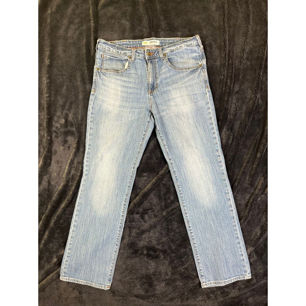 Lee Modern Series Straight Fit Light Wash Denim Jeans Classic‎ Wear 36x32